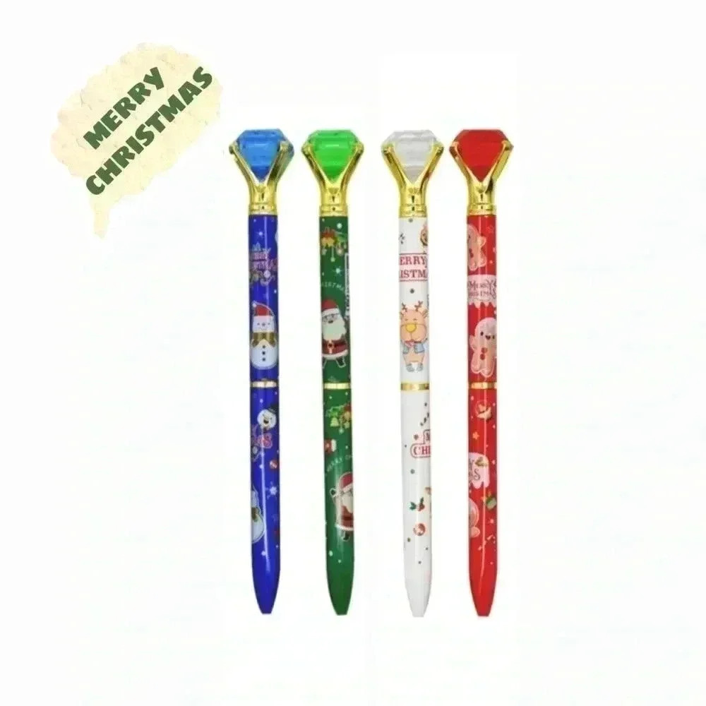 🆕 Big Diamond Design Christmas Print Xmas Ballpoint Pens Pack🆕